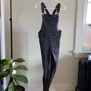 Black Denim Overalls